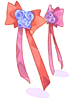 Twin Red Ribbon