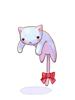 Gray Drooping Kitty
