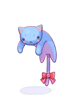 Blue Drooping Kitty